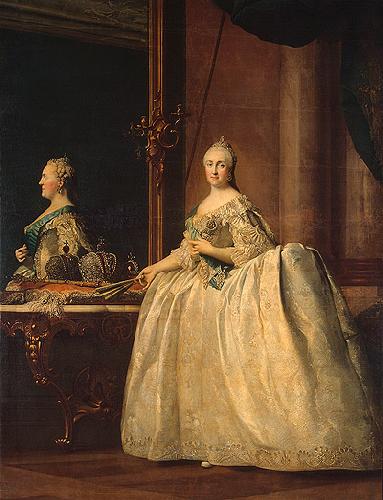 unknow artist Catherine II of Russia in the mirror